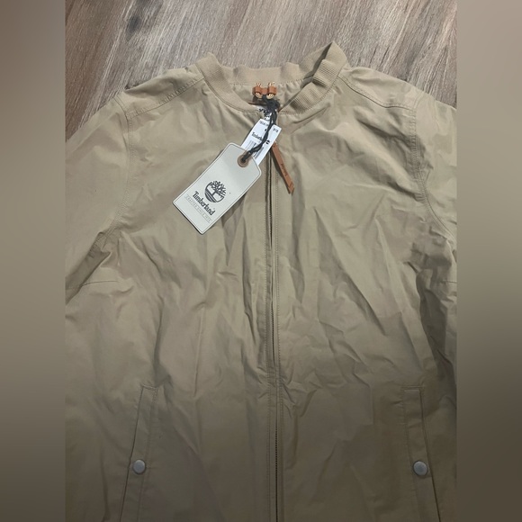 NWT Timberland Men’s Jacket Waterproof Jacket Khaki Tan Size XL Full Zip - Picture 3 of 10